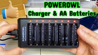 POWEROWL 8 Bay Charger amp AA Battery Combo WHAT A DEAL [upl. by Pauline369]