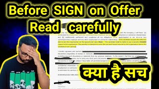 Be careful before SIGN on offer letter 🔥 Horrible situation 😱 क्या है सच [upl. by Attehcnoc]