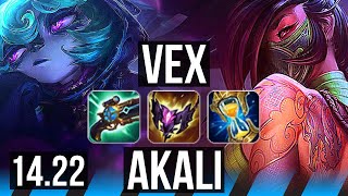 VEX vs AKALI MID  Dominating  KR Diamond  1422 [upl. by Dnalyaw786]