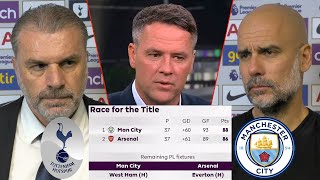 Tottenham vs Man City 02 Pep Guardiola Reacts To Title Race Arsenal vs City  Postecoglou Interview [upl. by Lili]