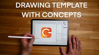 How to create a drawing template using iPad and Concepts app [upl. by Collette]