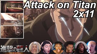 Attack on Titan 2x11 Reactions  Great Anime Reactors  【進撃の巨人】【海外の反応】 [upl. by Odom338]