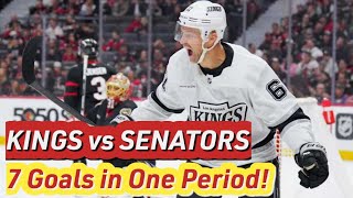 LA Kings amp Ottawa Senators Score Frenzy 7 Goals in One Period  NHL Highlightsquot [upl. by Eahsat]