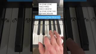 Carnaval Del Barrio Piano Easy With Letters 🎡🥳 From In The Heights shorts piano pianotutorial [upl. by Eeldarb]