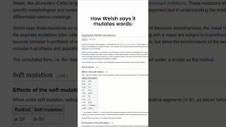 How Welsh REALLY mutates words [upl. by Aniles]