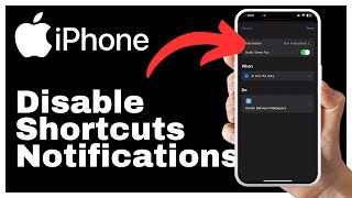 How to Disable Shortcuts Notifications on iPhone iOS 18 [upl. by Radbourne544]