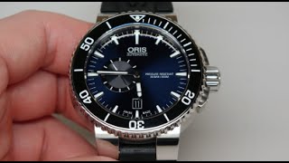 ORIS AQUIS DIVER 500M MENS WATCH REVIEW MODEL 743 7673 4135 [upl. by Acinomal413]