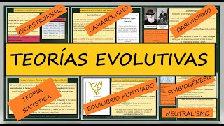 Teorías de la Evolución Lamarckismo Darwinismo Neodarwinismo Equilibrio Puntuado Simbiogénesis [upl. by Alitta]