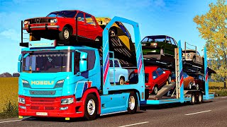 Mastering the Road  Epic Car Transporter Journey from Rombas to Salininkai  Euro Truck Simulator 2 [upl. by Retepnhoj]