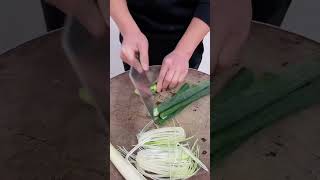 Big Green Onion cutting trick  Chinese style  shorts vairalvideo chefsufiyan [upl. by Acimad]