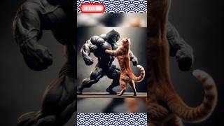 Big muscular cat cat catcatfightcompilationyoutubeshorts [upl. by Ardnnek]