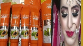 Natures Essence papaya facial kit Review ll Monthly facial kare ll How to do facial at home fairnes [upl. by Ireva]