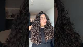 The shiniest glossiest Curls with this hair drink curlyhair curls hairtutorial [upl. by Nemaj]