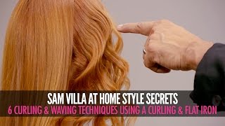 6 Different Ways To Curl Your Hair  Sam Villa [upl. by Drawyah]