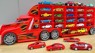 Car transporter with small cars metal from welly video [upl. by Oballa]