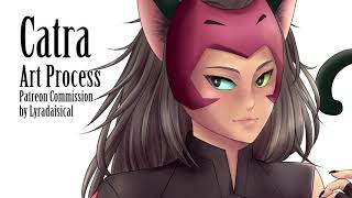 Commission Catra  SheRa Art Time Lapse [upl. by Fruma3]