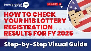 How to Check your H1B Lottery Registration Results for FY 2025 h1blottery2025 [upl. by Mahgirb]