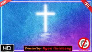 295 Free Christian Loop Background Video HD No Copyright  Cross in galaxy  Christian Background [upl. by Anisamot920]