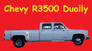 Chevy R3500 Silverado 33 Crew Cab Dually 454 CK 3500 Video Review [upl. by Amsab434]