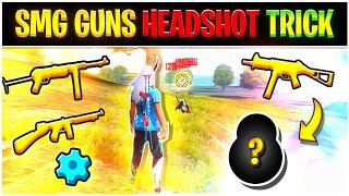 SMG Gun Headshot Trick Free Fire 🔥 UMP  MP5 Headshot Trick Only Red Numbers New Headshot Setting [upl. by Arsuy]