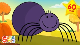 The Creepy Crawly Spider  More  Kids Halloween Songs  Super Simple Songs [upl. by Ramilahs220]