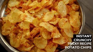 Potato Chips Recipe  Crunchy Instant Hot Wafers  Aloo Lays  CookingShooking [upl. by Irehc]