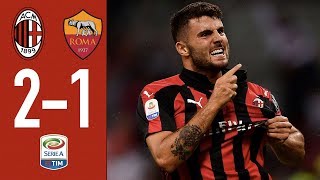 Highlights AC Milan 21 Roma  Matchday 3 Serie A 20182019 [upl. by Anitsenre]