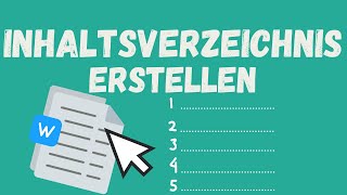 Inhaltsverzeichnis in Word erstellen  kurz und einfach erklärt [upl. by Alwin627]