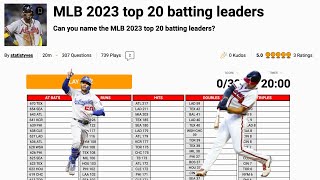 Can I name the 2023 MLB leaders in 15 stats [upl. by Aikemit]