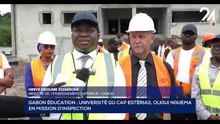 Visite du chantier de la future Université Polytechnique Polyvalente de Libreville Nord [upl. by Razaele]