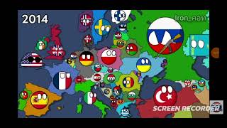 History of Europe 19002024 Countyballs [upl. by Aicitel]