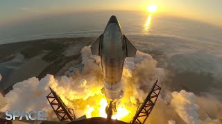 See SpaceX Starship liftoff and separate in amazing new views [upl. by Sage]