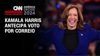 Kamala Harris antecipa voto por correio  AGORA CNN [upl. by Benita]