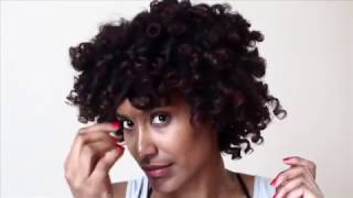 Afro bouclé  flexirods bigoudis flexibles sur cheveux crépus naturels [upl. by Aiekat360]