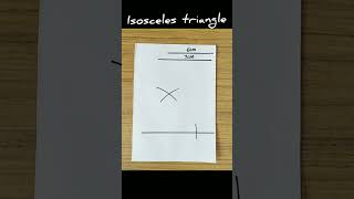 How to draw isosceles triangle using compass shorts [upl. by Prentiss]