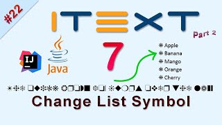 22 Change List Symbol in PDF  iText 7 Java [upl. by Welbie401]