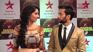 Aditya and Pankhudi at Star Parivaar Awards 2014 [upl. by Ellevart]