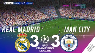 Real Madrid 33 Manchester City • Champions League 2324  Highlights Simulación amp Recreación VJ [upl. by Ettelegna]