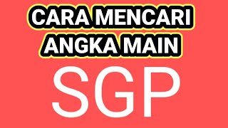 TRIK MENCARI ANGKA MAIN SGP 22 OKTOBER 2023 [upl. by Suruat]