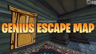 Genius Escape Map Fortnite Creative Map  Code [upl. by Anelle]