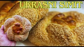 Ukrasni TURSKI UKUSNI SIMIT 🌺 PECIVO SA SEZAMOM za sve prilike [upl. by Annola]