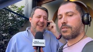 Matteo Salvini canta «Generale» di De Gregori il referimento a Vannacci e la dedica alla fidan [upl. by Innos]