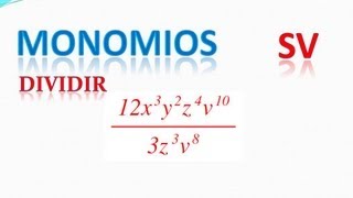 133 Ejercicio división y cociente de monomios Menos variables en el denominador [upl. by Neerbas809]