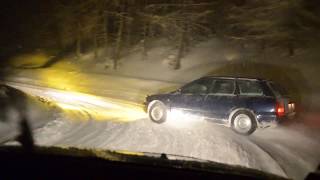 Audi A4 quattro crazy snow drifting [upl. by Shotton8]