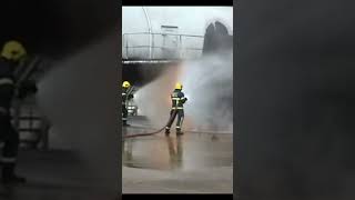 Airport Fire service Training  Doncaster Airport aviation fire firefighter 999 emergency [upl. by Idac69]