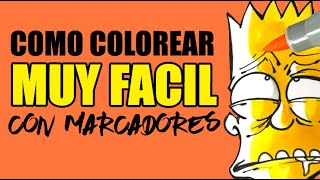 Como colorear MUY FACIL con marcadores [upl. by Spillar853]