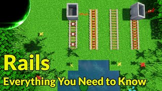 Rails Everything You Need to Know 121 amp Down  Minecraft Redstone Engineering Tutorial [upl. by Nwahsit752]