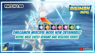 Digimon RPG  Omegamon Merciful Mode Royal Base Crest Revamp Discord Event and Patch 196 [upl. by Laemaj]