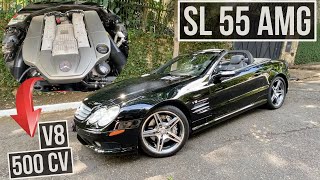 MERCEDESBENZ SL 55 AMG o charme do conversível com supercharger e 500 cv [upl. by Wolsky100]