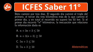 ICFES Saber 11°  2024 Inecuación [upl. by Aretak]